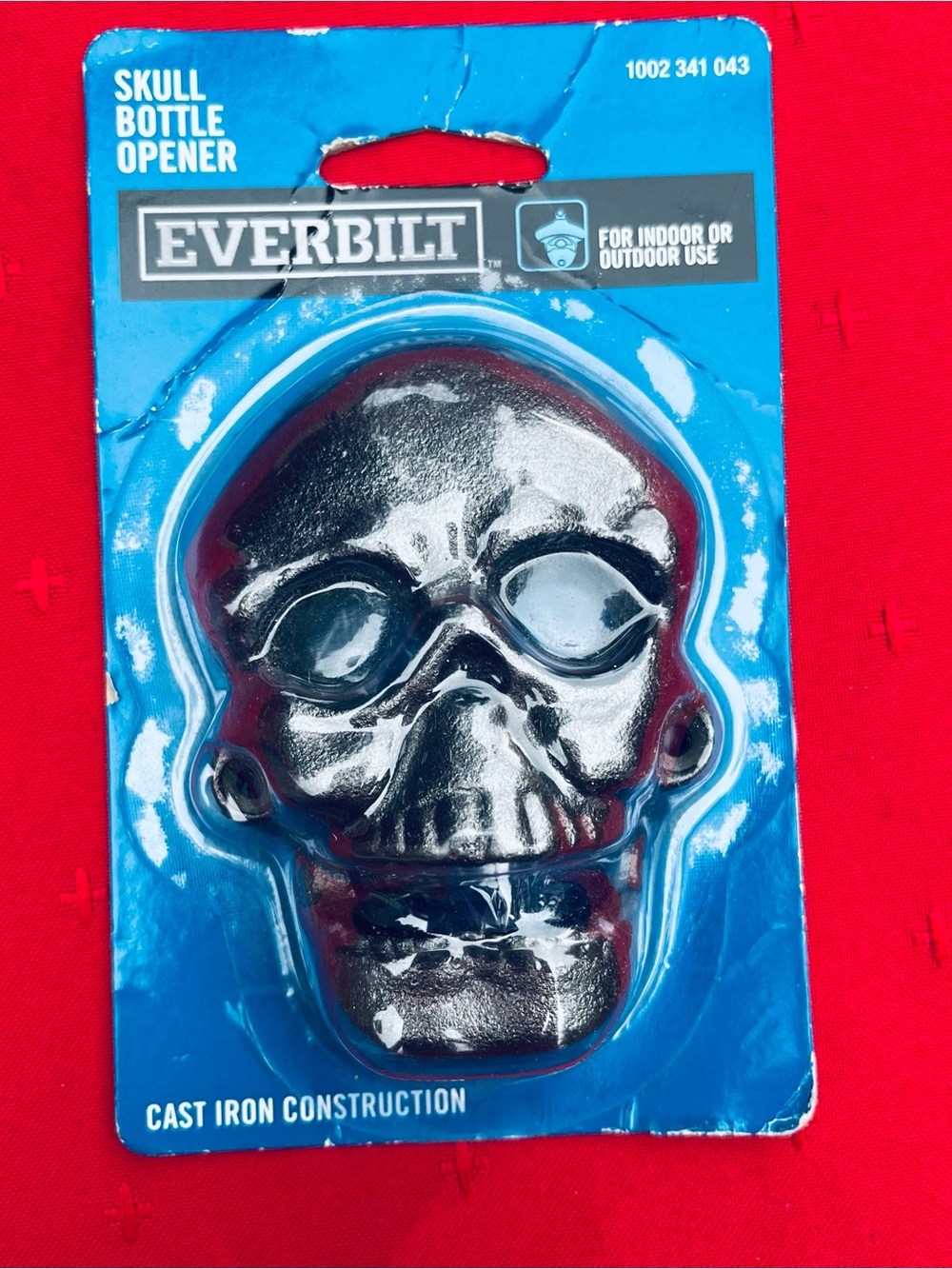 Cast Iron Silver Skull Bottle Opener